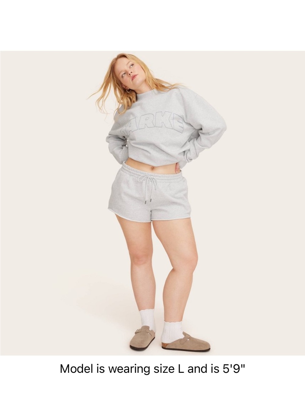 Parke X Target shorts only Grey Sweatshirt and Shorts Loungewear Set size medium